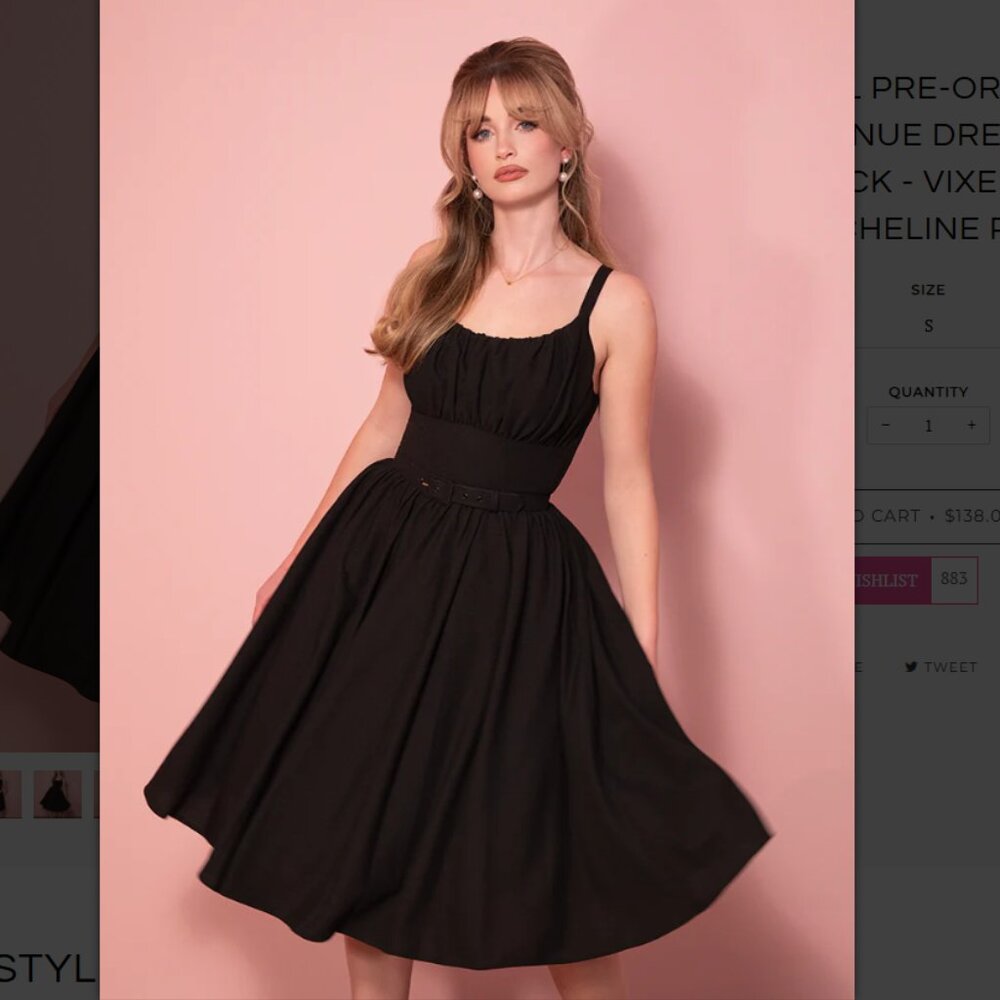 Vixen Ingenue Dress in Black